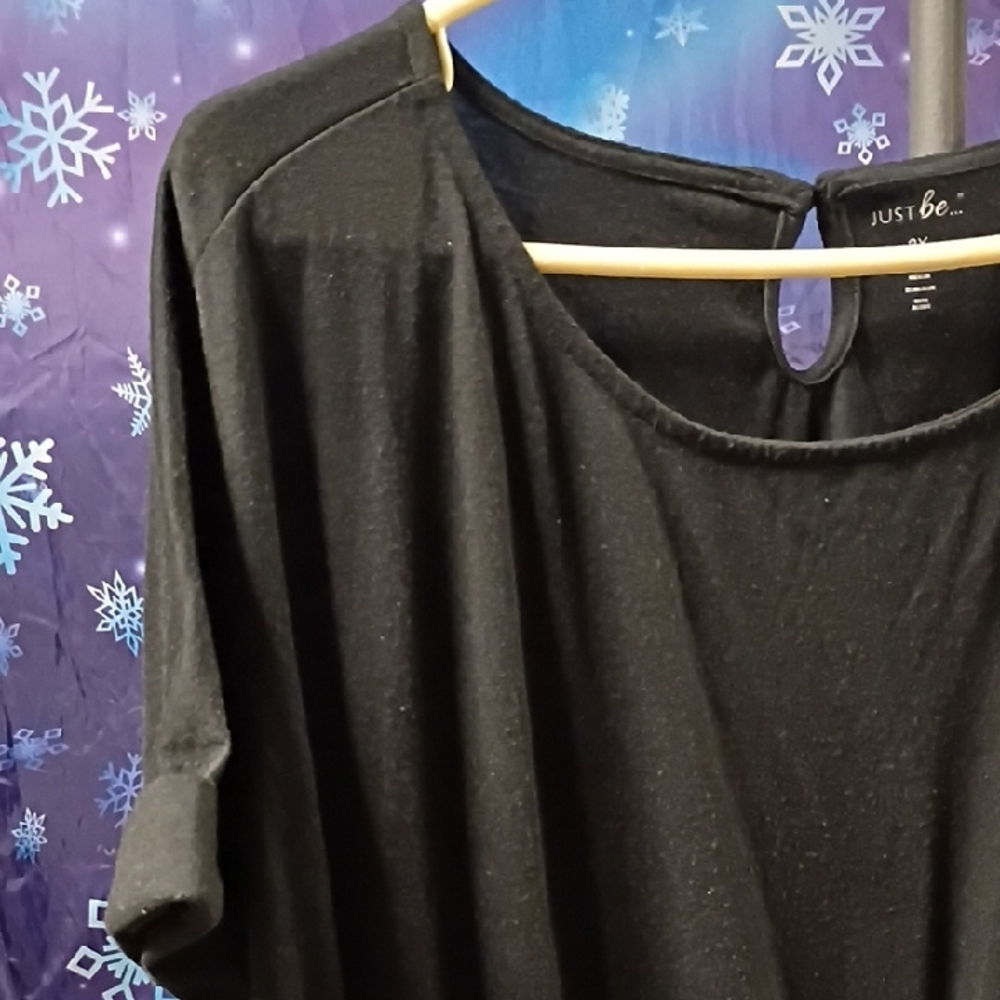 Just Be Black Sheath Dress Short Sleeve Crew Neck - Picture 5 of 9